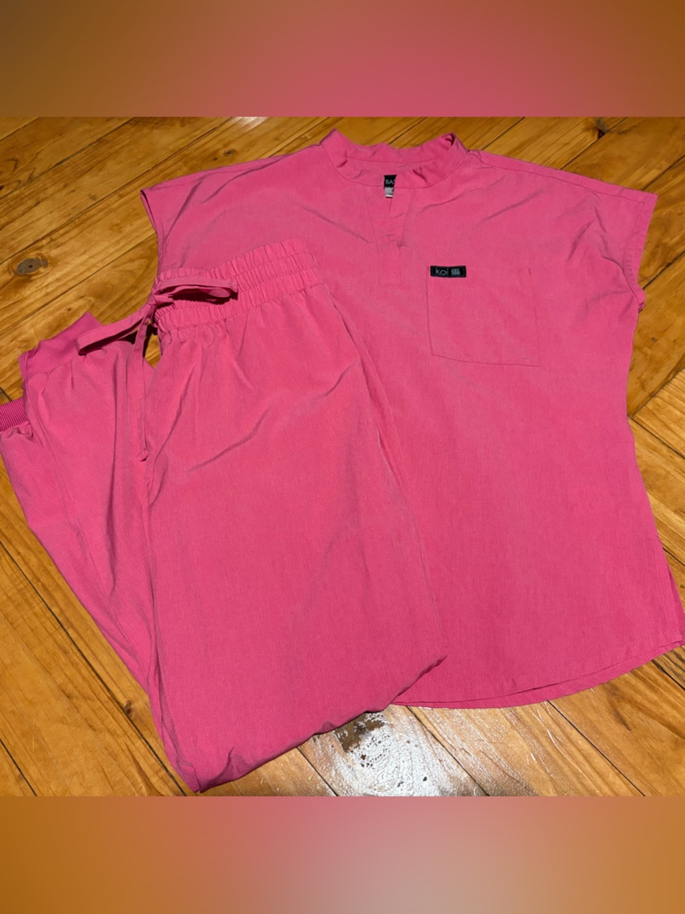 koi Hot Pink Medical Scrub Set